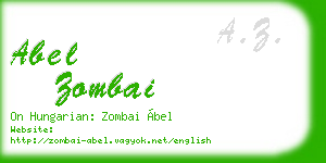 abel zombai business card